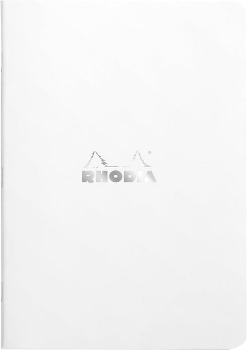 Rhodia Slim Staplebound Notebooks, Lined, 48 Sheets, 6 x 8 1/4 in., White Cover (119187C)