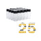 25 PCS 8ML Clear Sample Vials, Borosilicate Glass with Black Screw Caps, 17 * 60mm