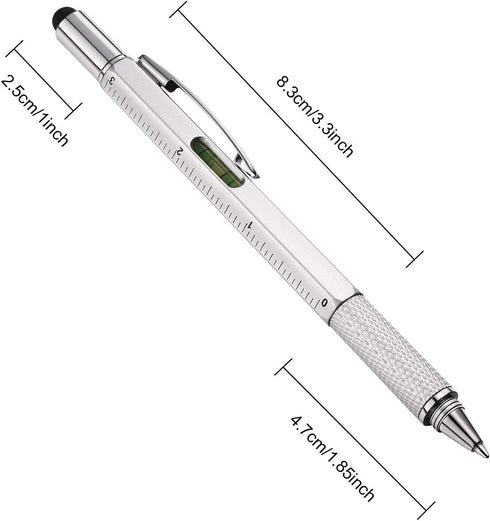 Zhanmai 4 Pieces Gifts for Men, 6 in 1 Multitool Pen Set with Refills, Dad Gifts from Daughter Son Wife