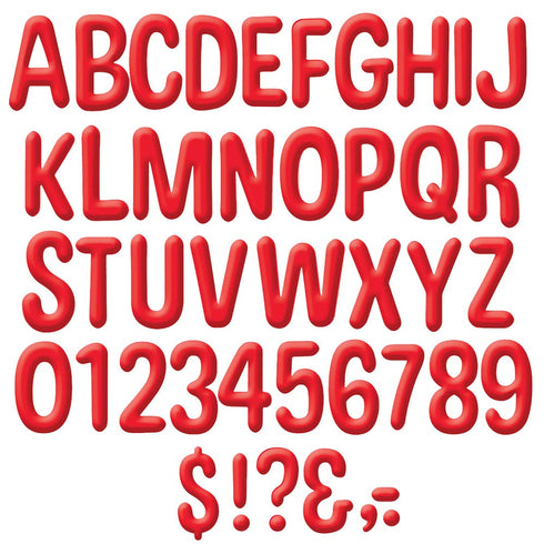 Eureka Red Alphabet and Numbers Bulletin Board and Classroom Decorations, 180pcs, 4'' H