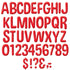 Eureka Red Alphabet and Numbers Bulletin Board and Classroom Decorations, 180pcs, 4'' H