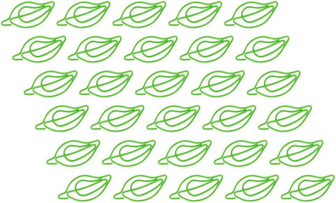 TEHAUX 30pcs Mini Paper Clips, Leaf Paper Clip, Small Stationery Clips, Office Paperclips, Bookmark Clip