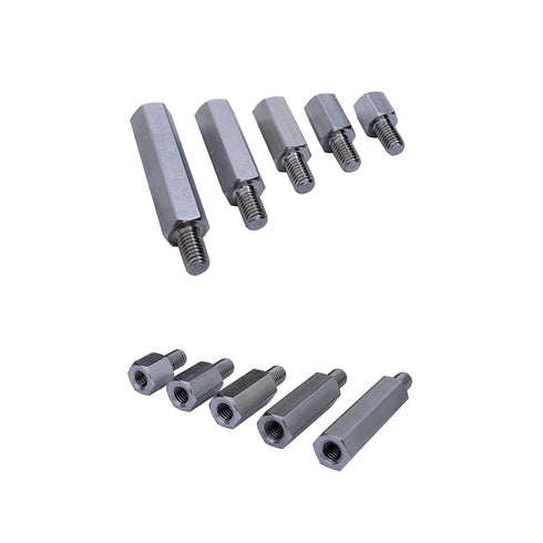 10 Pcs Stainless Steel Single Head Stud Hex Standoff Spacers - M6 x M6 for PCB Hexagonal Fasteners, 10mm to 40mm