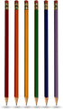 Cute 6-Pack Pencils - Unsharpened #2 HB with Erasers - Ideal for School, Sketching, Writing - Rainbow Colors