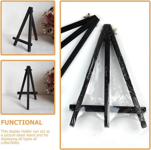 TEHAUX Mini Easel Tripod - Wooden Display Stand for Tabletop Canvas, Photo Easel, and Card Easel