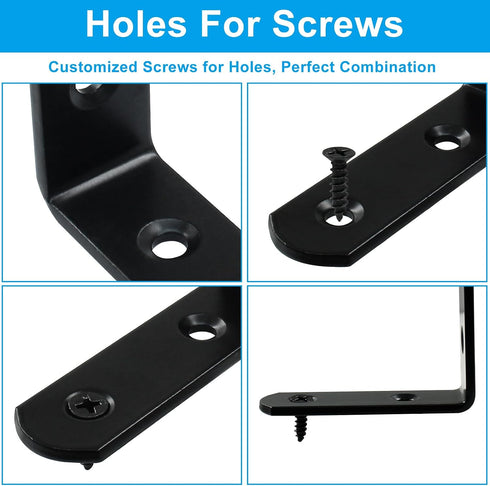 8 Pack 90 2.5" 2.5" Bonsicoky L Bracket Corner Brace - Degree Angle Stainless Steel Corner Bracket - Angle Shelf