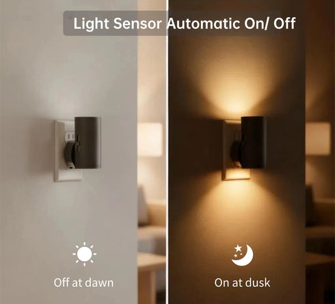 Sensor,5-300LM 3000K,Dimmable 2 Pack TSEXES LED Night Lights Plug into Wall, Dusk to Dawn Adjustable Brightness, Soft