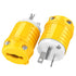 20 Amp 110V Male Electrical Plugs, Drop Cord Extension Cord Ends Replacement Connector NEMA 5-20P 120 Volt (2-Pack)