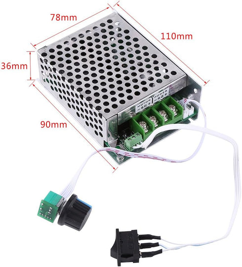 Motor Speed Controller Switch, DC PWM Motor Controller for Brushed DC Motor Speed Control DC10V to 50V 30A