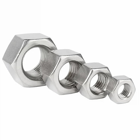 Instockbolts M4-0.7 304 (18-8) 100pcs Hex Nuts, Stainless Steel Hex Nut