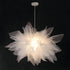 17.7 Inch Stacked Tulle Pendant Light, Modern Style Fabric Hanging Light, Pendant