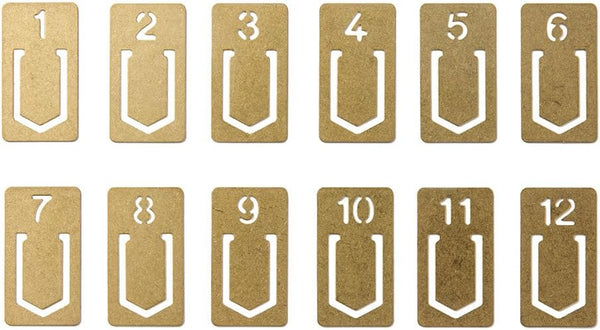 Midori Brass Clip - Number (43080006)
