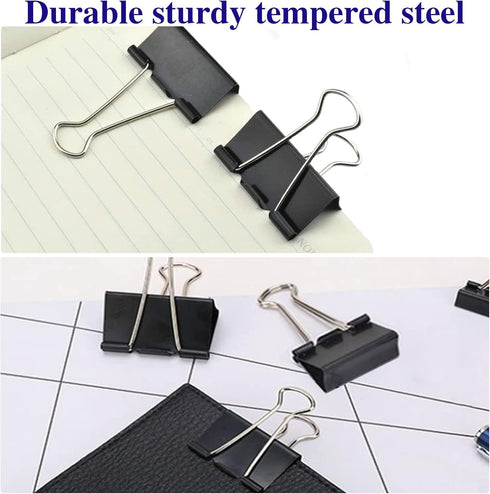 Large 2 Inch Binder Clips (72 Pack), Extra Large Paper Clamps for Office and Home Supplies, Black