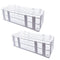 Plastic Test Tube Rack - 2 Pack White 40 Holes Holder for 21mm and Below Test Tubes, Detachable