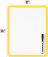 Mr. Pen Dry Erase Board, 14” x 11” with Black Marker, Yellow Frame Small White Board for Kids and Students