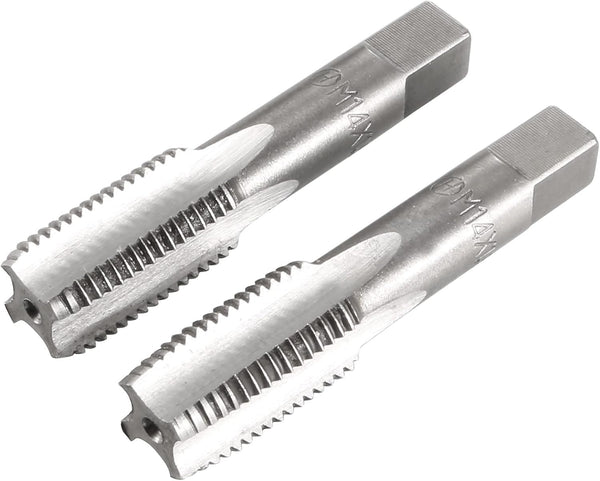 uxcell Metric Hand Tap M14 Thread - 1.5 Pitch, 4 Straight Flutes H2 Alloy Tool Steel Tapping Tools Set