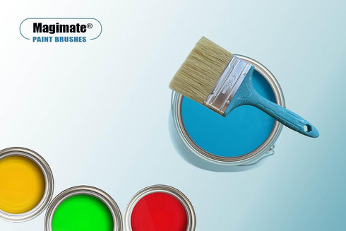 4-inch Stain Brush - Chip Brush Wide Flat Bristle Paint Brush for Painting Walls, Cabinets, Touch-ups, and Dust Cleaning