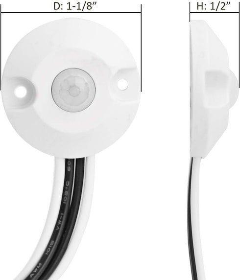 12V Bulbs(White) Facon DC PIR Motion Sensor Switch, Use with Strip Lights, LED Lights, Incandescent and Halogen
