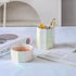 YOSCO Set 2 Desk Organizer of For Office, Pen Holder and Paper Clip Holder, Ceramic Cute Pencil Cup, Paper Clip