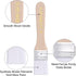 uxcell Small Paint Brush Set, 1.1" Width Nylon Bristle with Wood Handle, 6Pcs for Wall, Door, Cabinets, Furniture