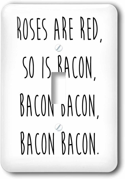 3dRose Bacon-Themed Toggle Switch Cover - Red Design