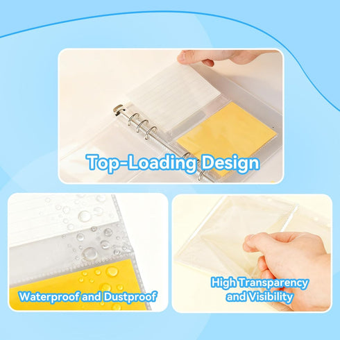 Jiehstu 3 5, 200 Index Cards Holder x Card Binder Organizer for Flashcard, Notecard and Recipe Card Storage, Stores up