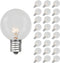 Novelty Lights 25 Pack G50 Outdoor Patio Globe Replacement Bulbs, Clear, E17/C9
