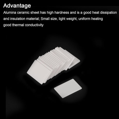 PATIKIL Alumina Ceramic Sheet Cooling Pad, 30pcs High Hardness Insulating Sheet for MOS Transistor, 20x14x1mm