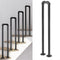 PAUANI Stair Handrail, Matte Black U-Shaped Industrial Wrought Iron Railing, Non-Slip Safety Indoor