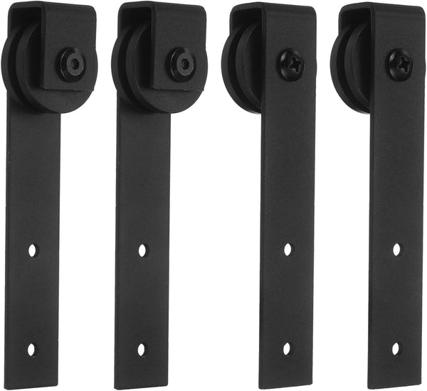 uxcell 4Pcs Sliding Barn Door Hardware Hanger, Mini Sliding Door Hardware for