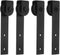uxcell 4Pcs Sliding Barn Door Hardware Hanger, Mini Sliding Door Hardware for