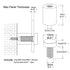 Sign Standoff 1/2" x 3/4" - Solid Aluminum Screws Mounting Hardware for Glass Panel, Pack of 4
