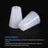 MECCANIXITY Silicone Rubber Tapered Plug - 8mm to 13mm Solid White for Laboratory Use, 10 Pieces