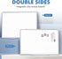 Double Sided White Board Dry Erase, 20 x 30 Inch Magnetic Dry Erase Board for Wall, Aluminum Frame Wall-Mounted or