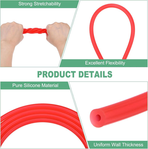1/25"(1mm) 1/8"(3mm) 10ft(3 M METERXITY Silicone Tubing, ID x OD Silicone Rubber Vacuum Tube, M) High Temp Water Air