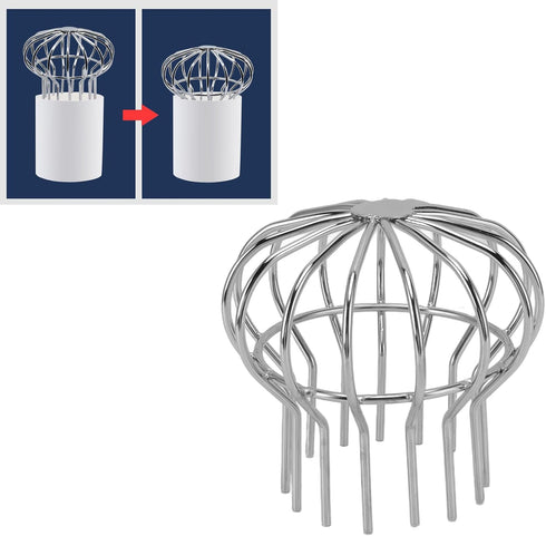 Garosa Roof Floor Drain, Stainless Steel Outdoor Anti Blocking Line Cap, Round Floor Net Cover, Gutter Guard