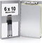 Small Aluminum Clipboard with Storage (Memo Size), Recycled Metal Snapak Form Holder Binder for Paper Size up to 5.5 x