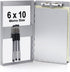 Small Aluminum Clipboard with Storage (Memo Size), Recycled Metal Snapak Form Holder Binder for Paper Size up to 5.5 x