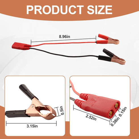 Zivceng PPTK0025 Set 3/3S/3Ez Set PPTK0025 Battery Clamps Cable Clip for Power Probe Models,Alligator Clip Lead Power