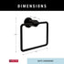 DELTA FAUCET NIC46-MB Nicoli Wall Mount Square Closed Towel Ring in Matte Black - Bath Hardware Accessory