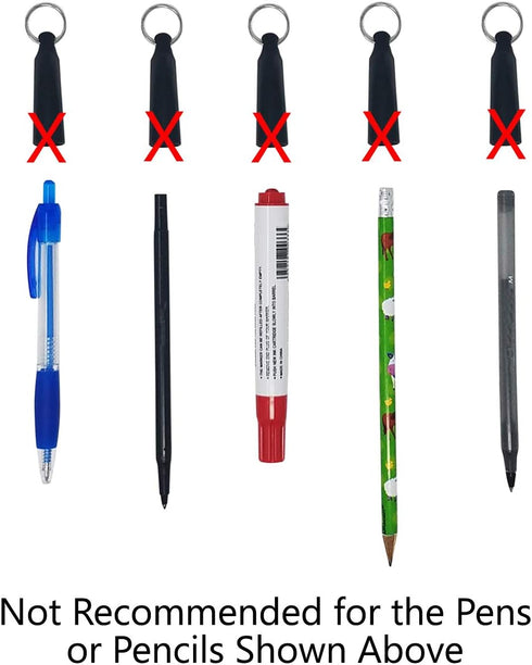 Specialist ID 2 Pack Heavy Duty Retractable Pull Pen Holder, Ideal for Markers & Carpenter Pencils, Nylon Cable & Metal