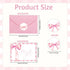xieketn 36 Pcs Pink Thank You Cards with Envelopes Stickers, Coquette Bow Baby Shower Thank You Cards, Watercolor Cards