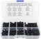 280pcs Metric M3 7-Sizes Nylon Phillips Pan Head Screw Nut Assortment Kit - M3x 6mm to 25mm, Nut Hex M3 (Black)