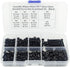 280pcs Metric M3 7-Sizes Nylon Phillips Pan Head Screw Nut Assortment Kit - M3x 6mm to 25mm, Nut Hex M3 (Black)