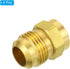 PATIKIL 1/2 SAE Male Thread Brass Flare Tube Fitting, 4 Pack Pipe Adapter Connector for HVAC Plumbing