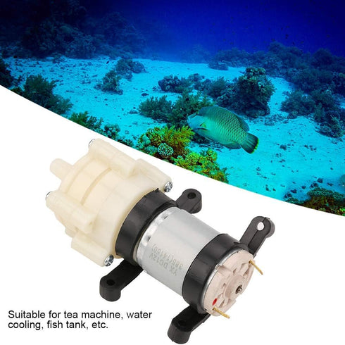 12V Mini Electric Diaphragm Pump, 1.5-2L/min Water Pressure Pump for Tea Machines and Aquariums