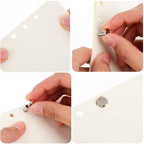 10 Sets Screw Post for 3/16"(5mm) Hole Dia, Binding Screws Female M5x45mm for Scrapbook Photo Albums