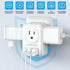 2 Pack European Travel Plug Adapter with USB C, US to Europe Power Adapters with 4 AC Outlets, 3 USB Charging Ports,