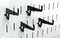 Wall Control Long Reach Hook Pack, 2-7/8in, Slotted Metal Pegboard Hooks, Black