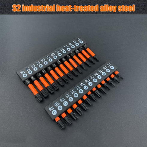 Torx Screwdriver Set 26pcs (T7-T40 TT7-TT40), Security Tamper Proof Bit Set, 1/4 Hex Bit Set